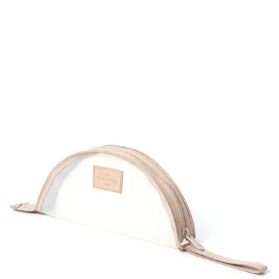 The Flat Lay Co. Lunar Pouch In Taupe In White