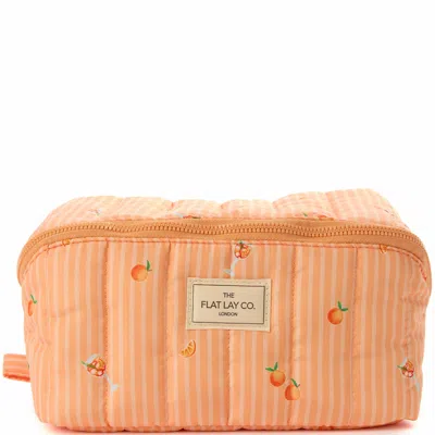 The Flat Lay Co. Marshmallow Flat Lay Makeup Box Bag - Aperitivo Exclusive In Orange