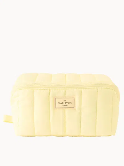 The Flat Lay Co. Marshmallow Flat Lay Makeup Box Bag - Butter Yellow Lookfantastic Exclusive