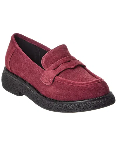 The Flexx Adenike Suede Loafer In Burgundy