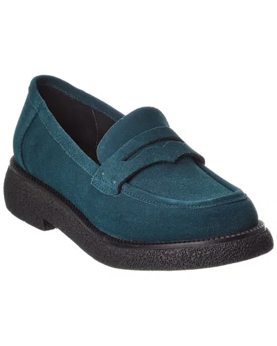 The Flexx Adenike Suede Loafer In Green