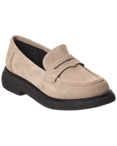 The Flexx Adenike Suede Loafer In Neutral