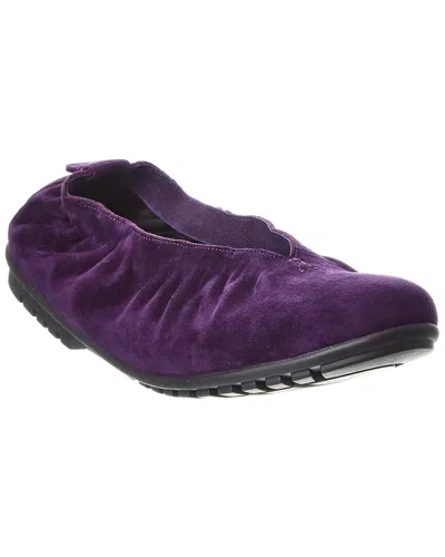 The Flexx Benedetta Suede Flat In Purple