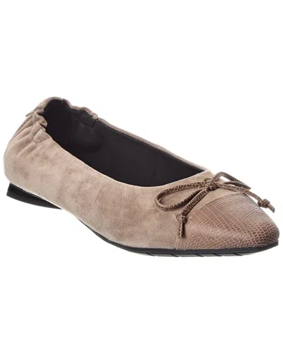 The Flexx Galatea Suede Flat In Brown