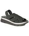 The Flexx Lorybeth Elastic & Leather Platform Sandals In Black