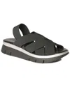 The Flexx Lorybeth Elastic & Leather Platform Sandals In Black In Multi