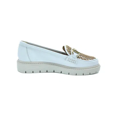 The Flexx Maila Loafer In White/cuoio In Multi