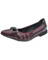 The Flexx Raven Leather Flat In Black