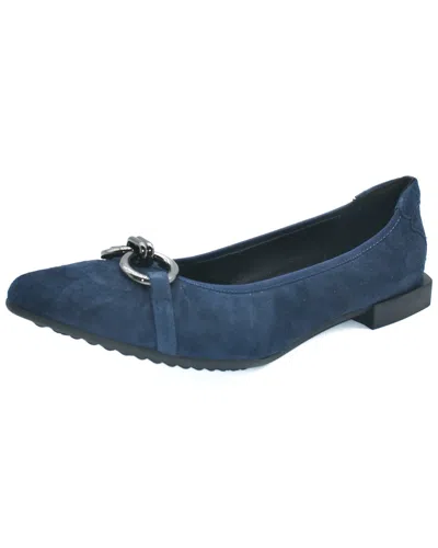 The Flexx Raven Suede Flat In Blue