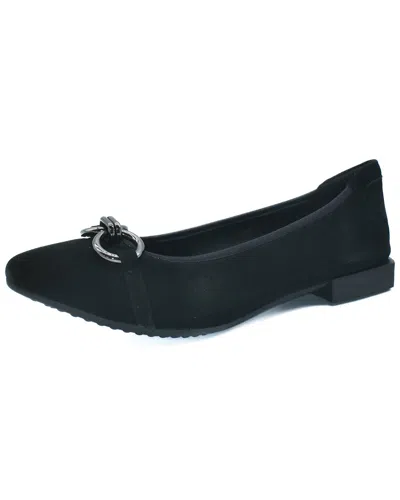 The Flexx Raven Suede Flat In Black