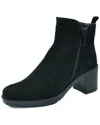 The Flexx Stand Up Suede Bootie In Black