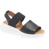 The Flexx Tuana Platform Wedge Slingback Sandal In Black