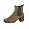 The Flexx Up N Out Too Block Heel Booties In Olive In Green