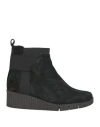 The Flexx Woman Ankle Boots Black Size 6 Leather In Animal Print