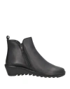 The Flexx Woman Ankle Boots Black Size 7 Leather In Black