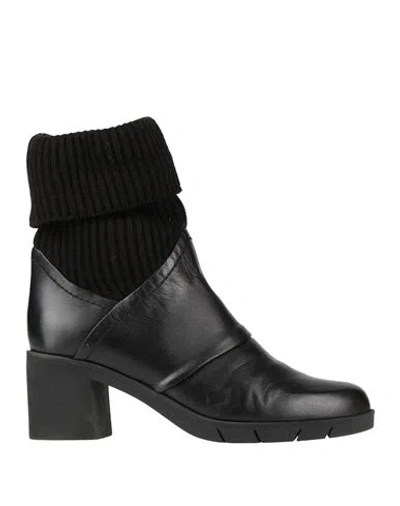 The Flexx Woman Ankle Boots Black Size 7.5 Leather, Textile Fibers