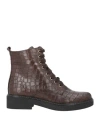 The Flexx Woman Ankle Boots Dark Brown Size 7 Leather In Brown