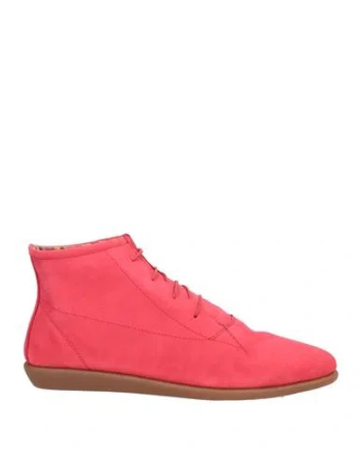The Flexx Woman Ankle Boots Red Size 8 Leather In Pink