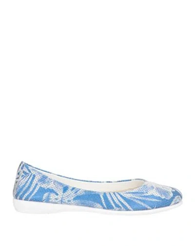 The Flexx Woman Ballet Flats Blue Size 8 Leather