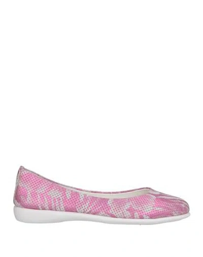 The Flexx Woman Ballet Flats Fuchsia Size 8.5 Leather In Pink