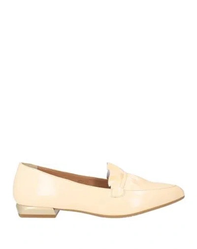 The Flexx Woman Loafers Apricot Size 8 Leather In Orange