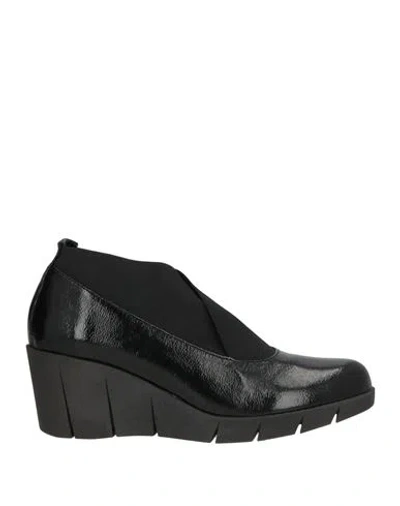 The Flexx Woman Loafers Black Size 8 Leather, Elastic Fibres