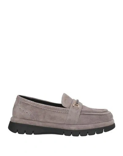 The Flexx Woman Loafers Grey Size 7 Leather In Gray