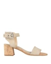 The Flexx Woman Sandals Cream Size 7 Textile Fibers In White