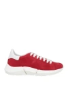 The Flexx Woman Sneakers Red Size 7 Leather In Red