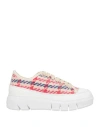 The Flexx Woman Sneakers White Size 6 Leather, Textile Fibers In White