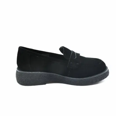 The Flexx Women's Adenike Suede Loafer In Black