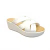 The Flexx Women's Brody Sandal In White Softy Leather In Multi