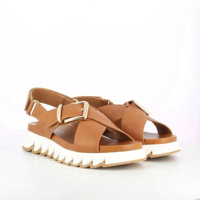 The Flexx Women's Edwina Leather Sandals In Cuoio Softy In Brown