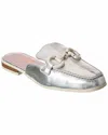 The Flexx Guia Leather Mule In Silver