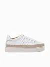 The Flexx Hi Tide Platform Sneaker In White