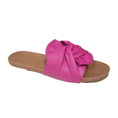 The Flexx Women's Knotty Sandal In Fuxia Leather In Multi