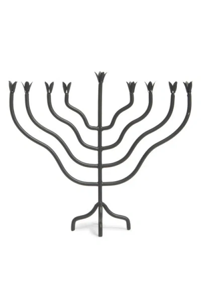 The Floral Society Tall Beacon Menorah In Black