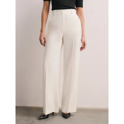 The Fold Adelaide Clever Crepe Wide Leg Pants In White