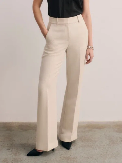 The Fold Alzira Doppio Crepe Pants In Neutral