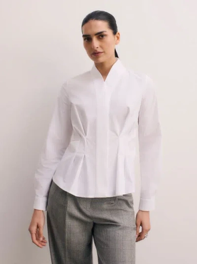 The Fold Avio Cotton Blouse In White