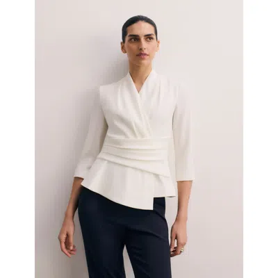 The Fold Belleville Clever Crepe Top In White