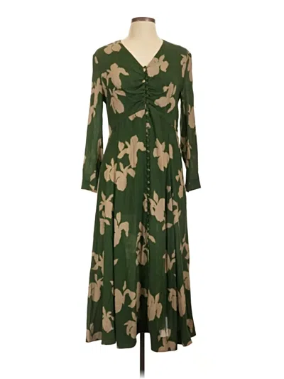 Pre-owned The Fold Casual Dress In Green