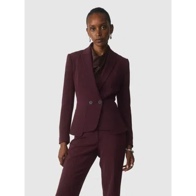 The Fold Clever Crepe Caselle Blazer In Red