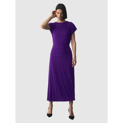 The Fold Clever Crepe Rossano Dress In Blue