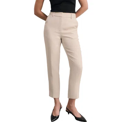 The Fold Clever Crepe Tavira Slim-leg Trousers In Neutral