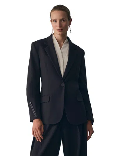 The Fold Clever Wool Blend Lucca Jacket In Black