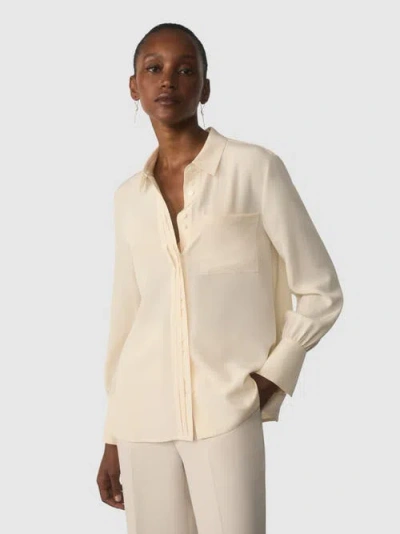 The Fold Corso Silk Shirt In Brown