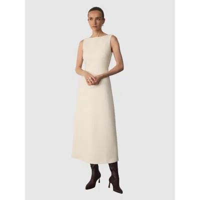 The Fold Eden Jacquard Dress In White