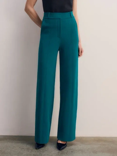 The Fold Liora Sculpt Knit Pants In Blue