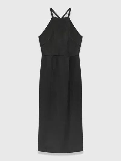 The Fold Lucia Midi Dress In Black